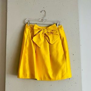 COPY - Like New Kate Spade Yellow Silk Bow Skirt Sz 4